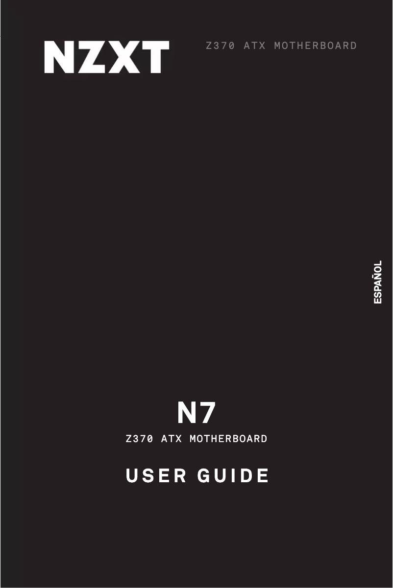 Page 1 de la notice Manuel utilisateur NZXT N7 Z370