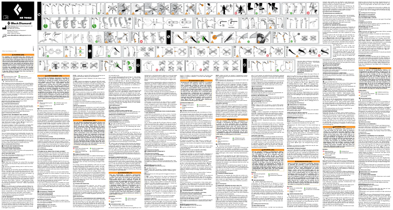 Page 1 de la notice Manuel utilisateur Black Diamond Swift Ice Axe