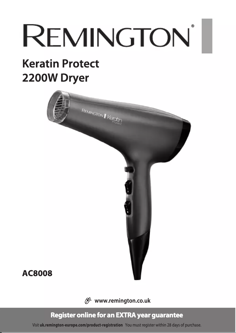 Page 1 de la notice Manuel utilisateur Remington AC8008