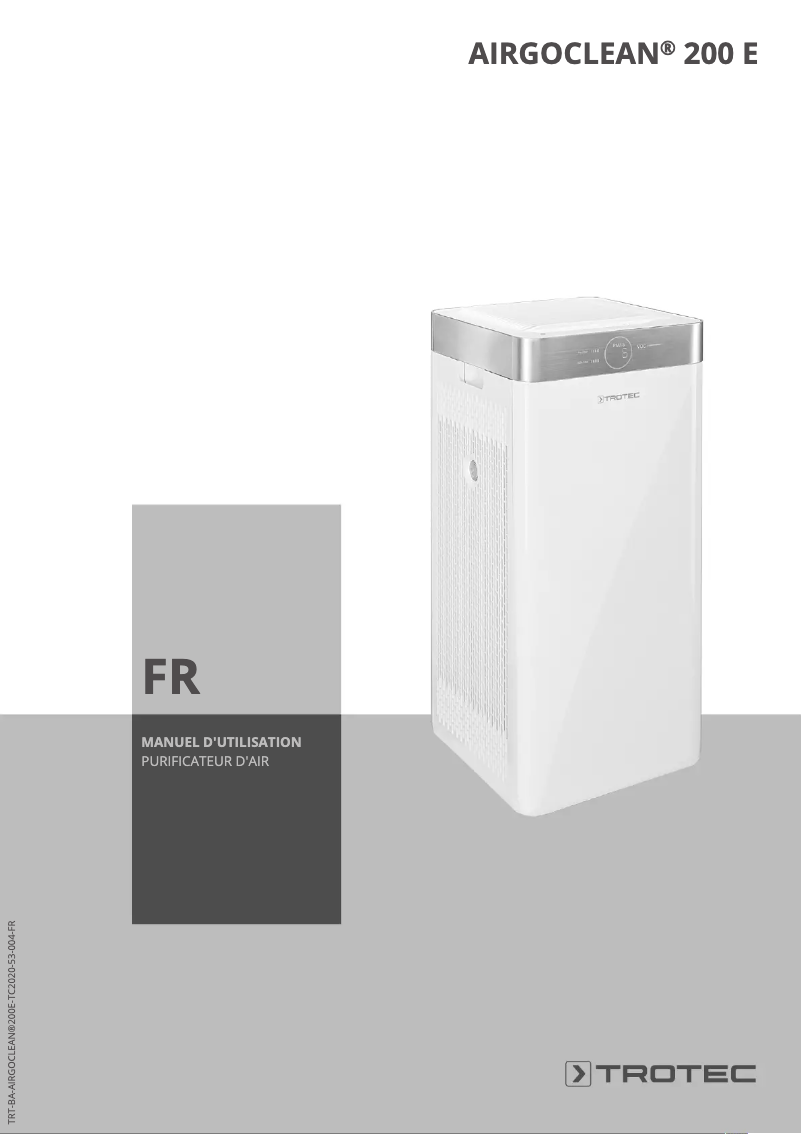 Página 1 del manual Manual de usuario Trotec AirgoClean 200 E