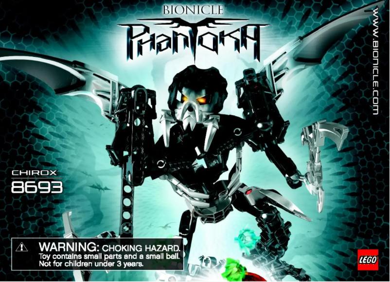 Page 1 de la notice Manuel utilisateur Lego Bionicle 8693