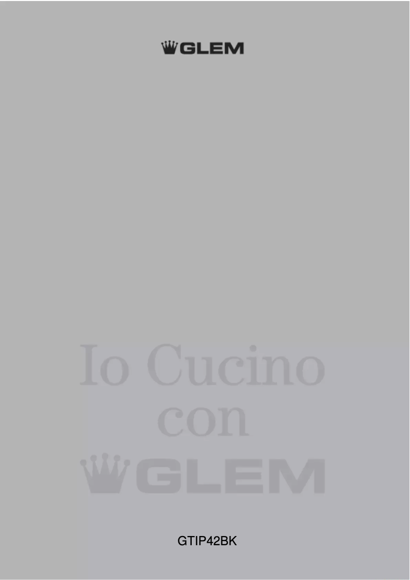 Page 1 de la notice Manuel utilisateur Glem Gas GTIP42BK