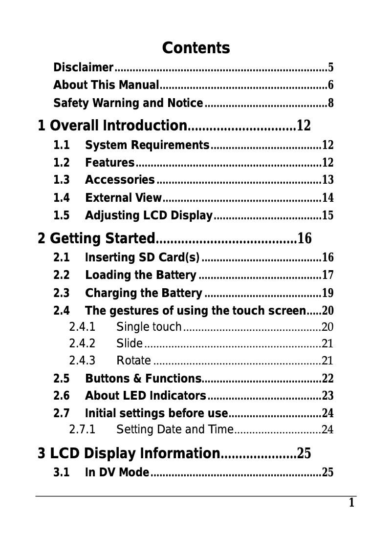 Page 1 de la notice Manuel utilisateur Aiptek AHD H500