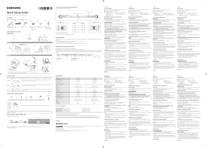 Page 1 de la notice Manuel utilisateur Samsung HG49EJ470MK