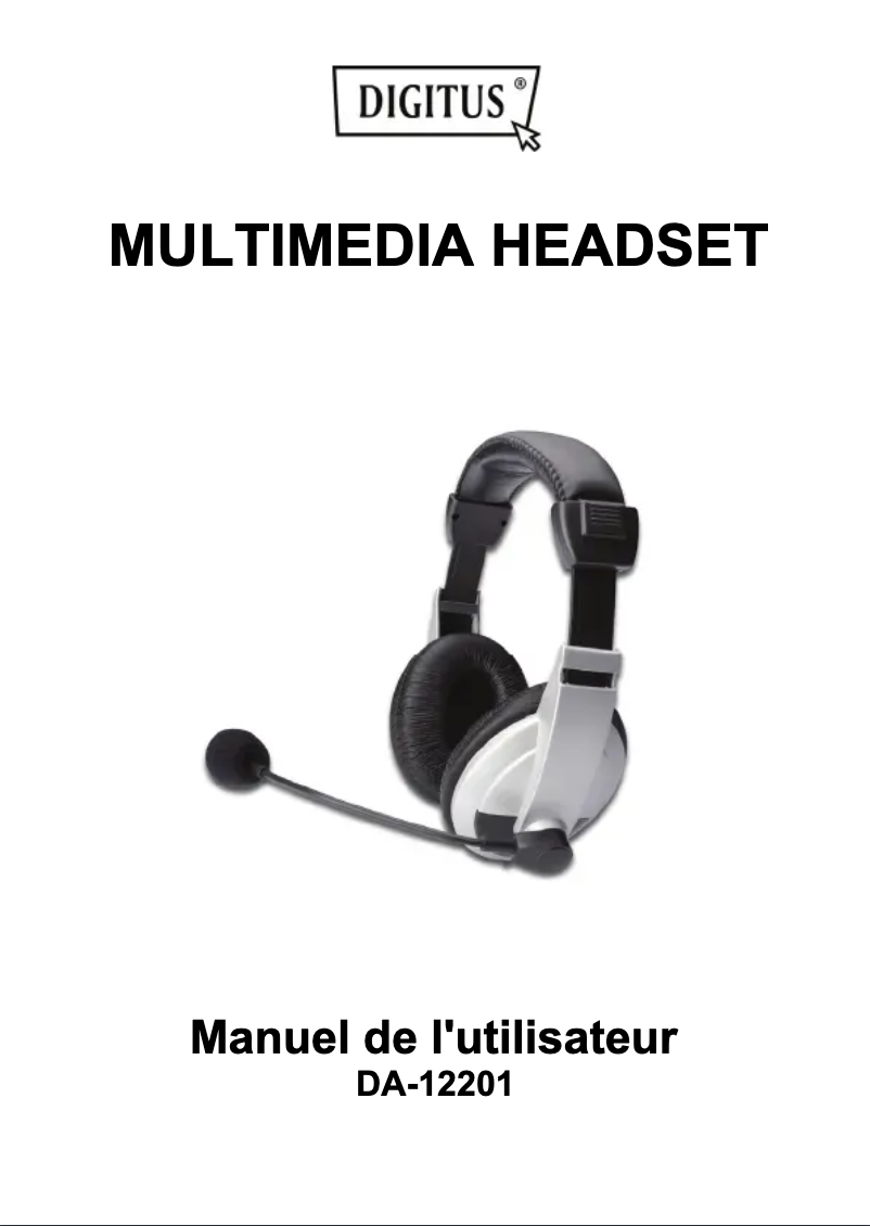 Page 1 de la notice Manuel utilisateur Digitus DA-12201