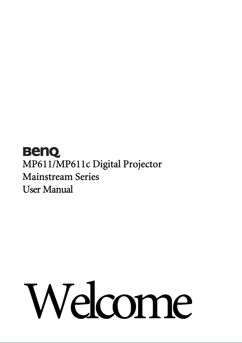 Page 1 of the manual User Manual BenQ MP611C