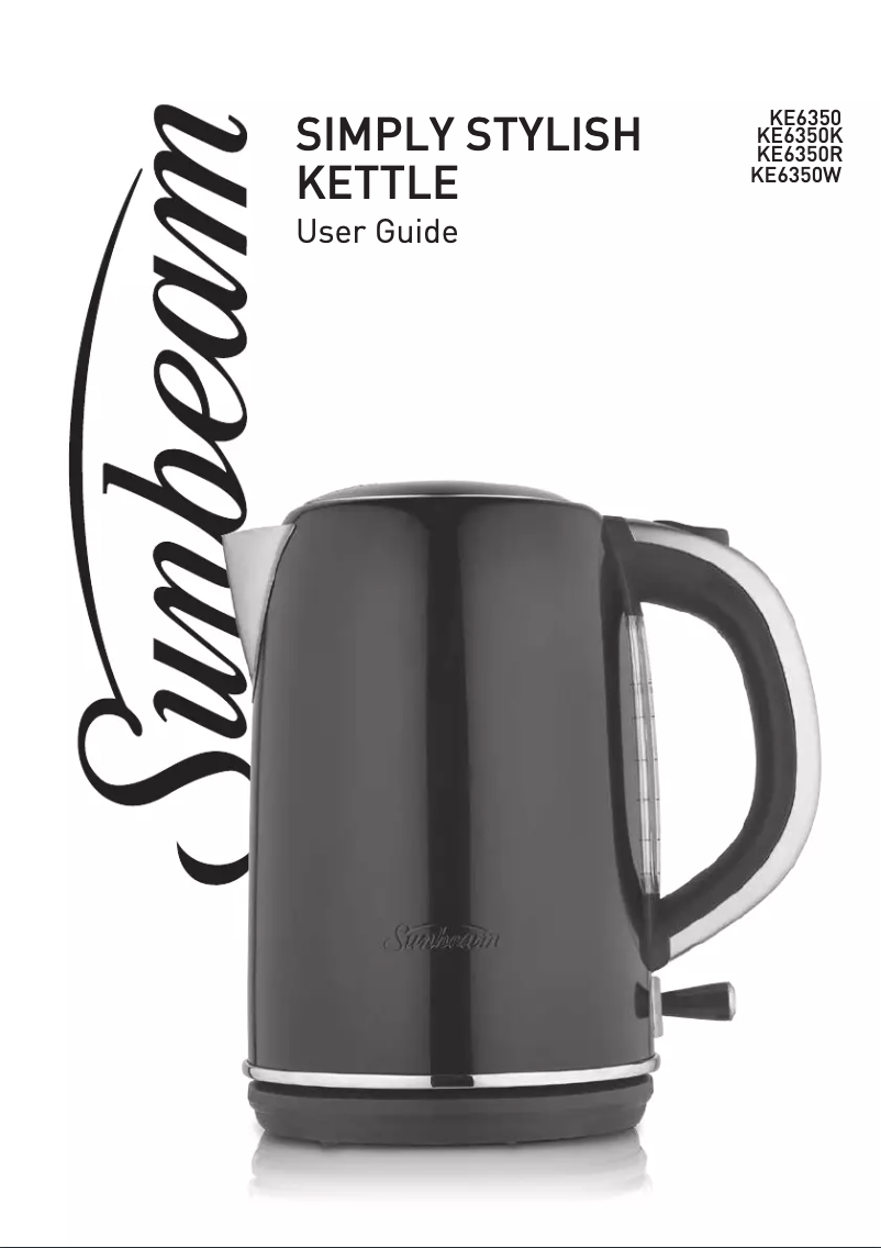 Page 1 de la notice Manuel utilisateur Sunbeam Simply Stylish KE6350