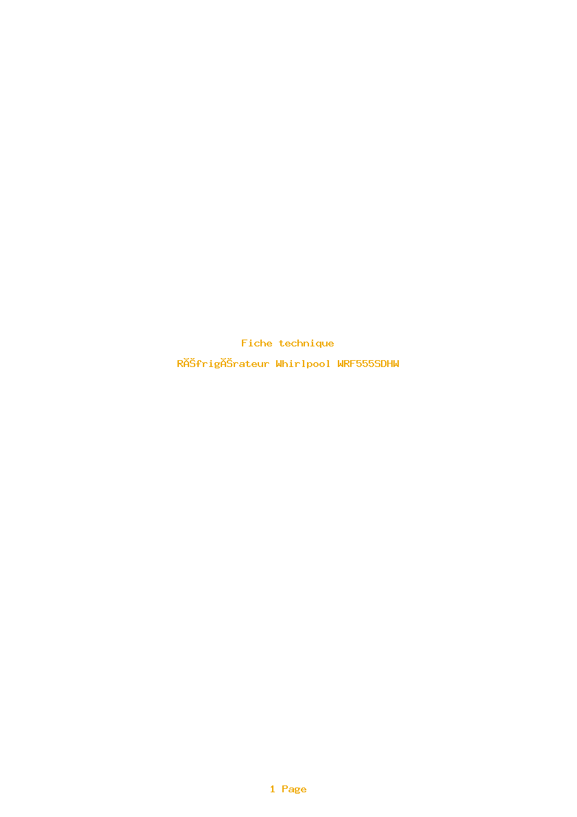 Image de la première page du manuel de l'appareil WRF555SDHW