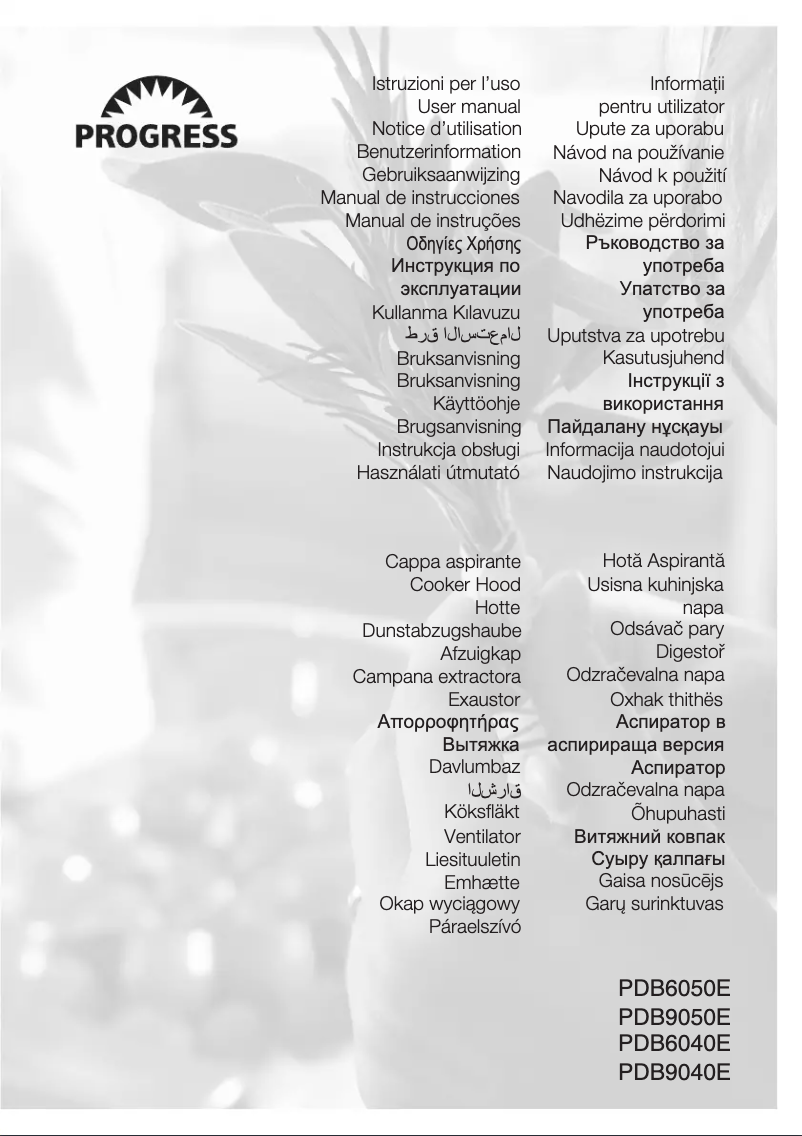 Page 1 de la notice Manuel utilisateur Progress PDB9040E