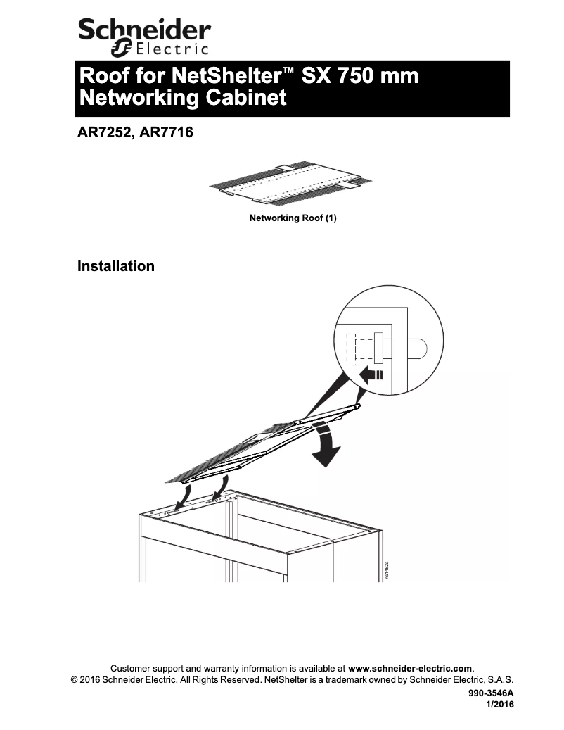 Page 1 de la notice Manuel utilisateur APC AR7252W