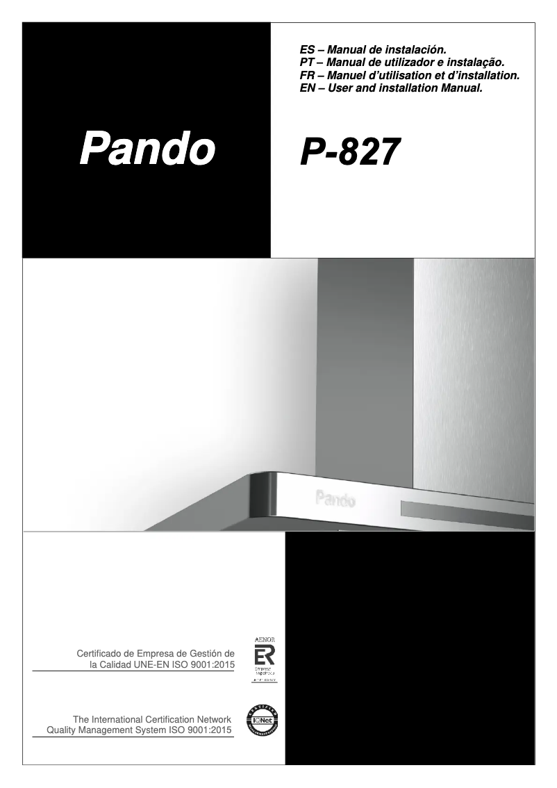 Page 1 de la notice Manuel utilisateur Pando P-827