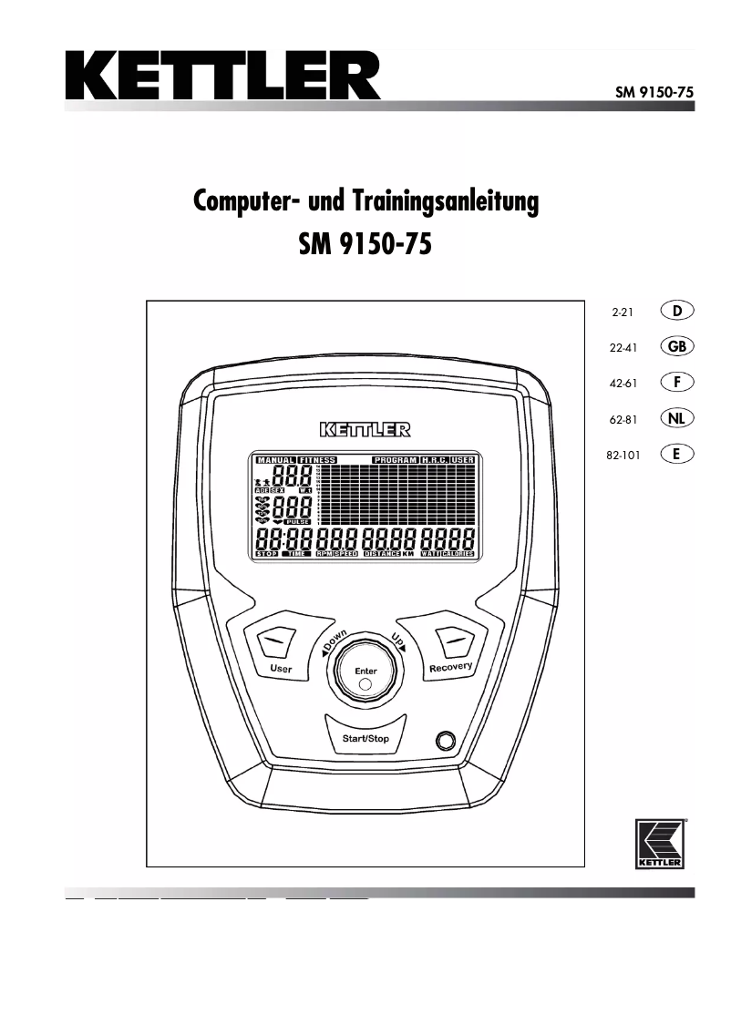 Página 1 del manual Manual de usuario Kettler Velo P