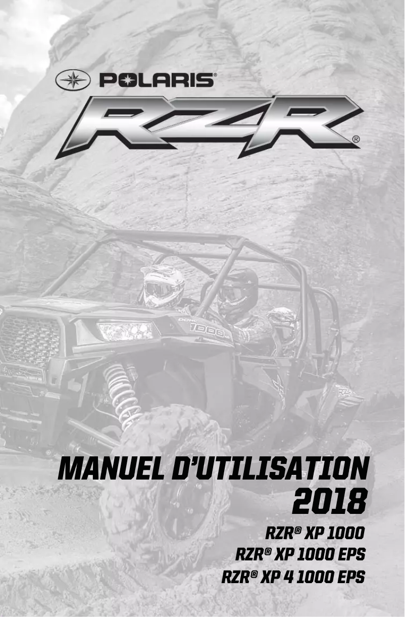 Page 1 de la notice Manuel utilisateur Polaris RZR XP 1000 EPS (2018)