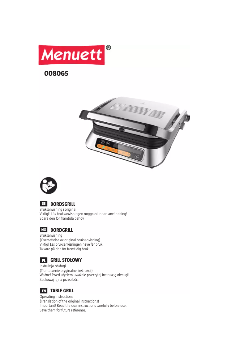 Page 1 de la notice Manuel utilisateur Menuett 008-065