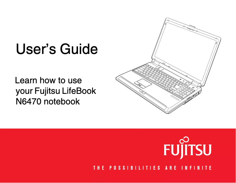 Page 1 de la notice Manuel utilisateur Fujitsu LifeBook N6470