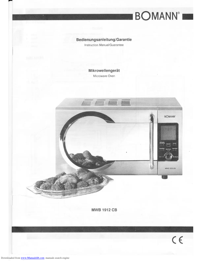 Page 1 de la notice Manuel utilisateur Bomann MWB 1912 CB