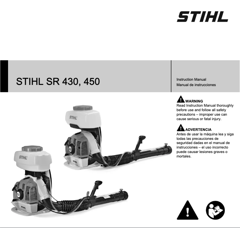 Page 1 de la notice Manuel utilisateur Stihl SR 430