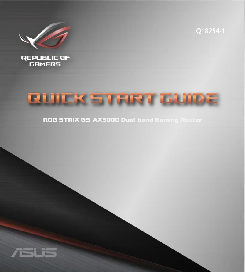 Page 1 de la notice Manuel utilisateur Asus ROG Strix GS-AX3000