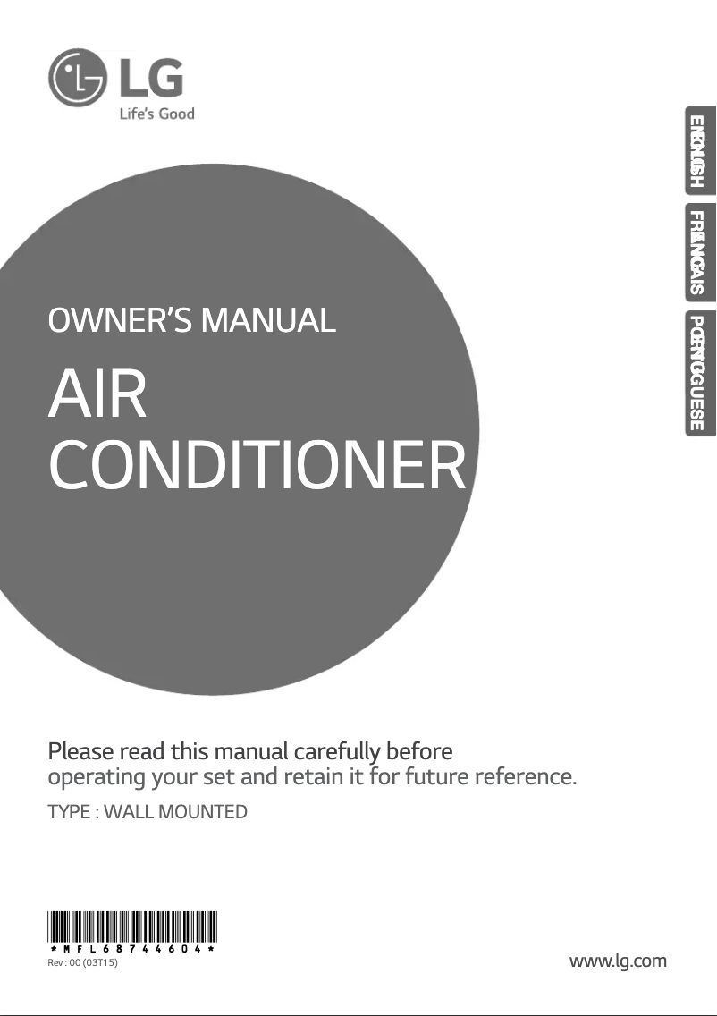 Page 1 de la notice Manuel utilisateur LG BSNC0964NA0
