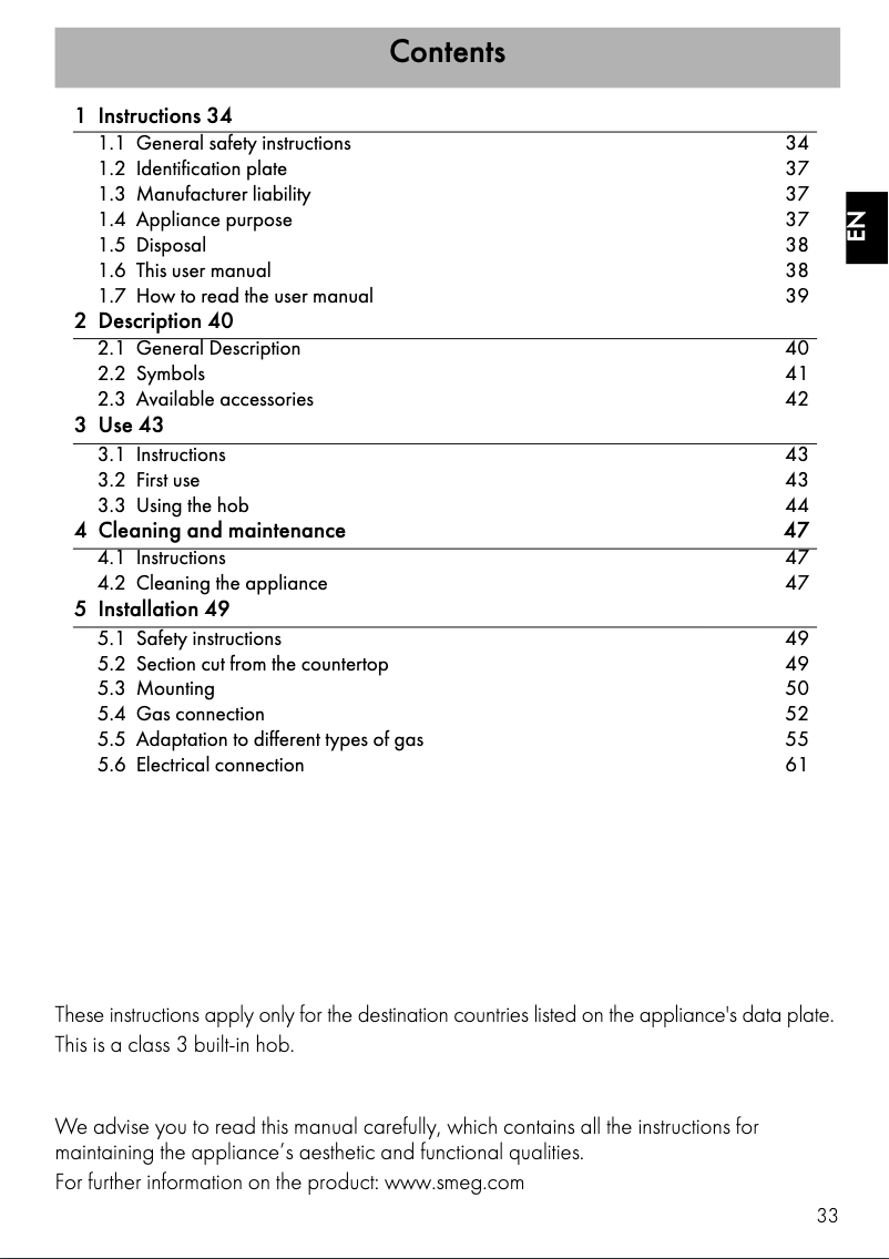 Page 1 de la notice Mode d'emploi Smeg PV664LCNX