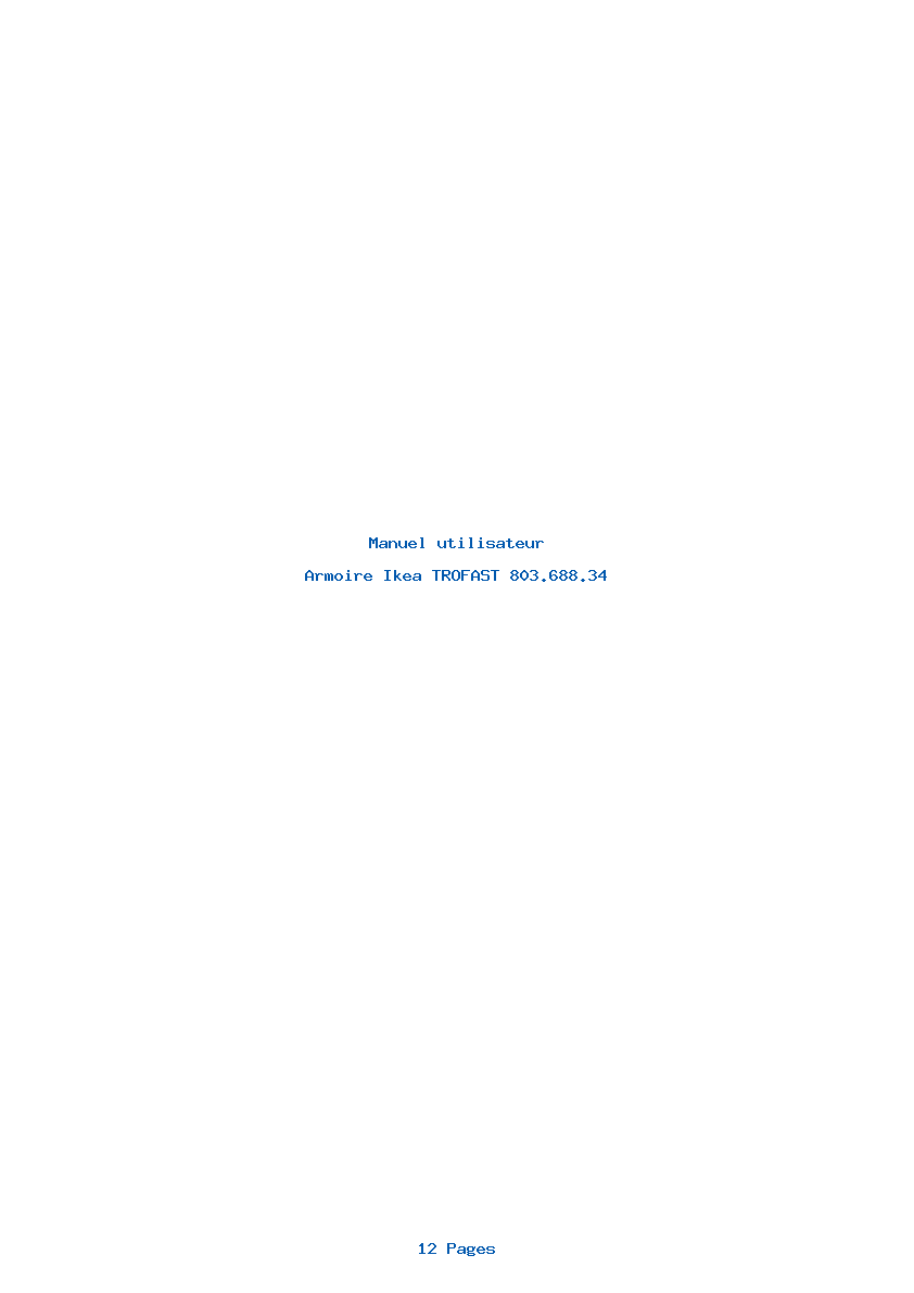 Page 1 de la notice Manuel utilisateur Ikea TROFAST 803.688.34