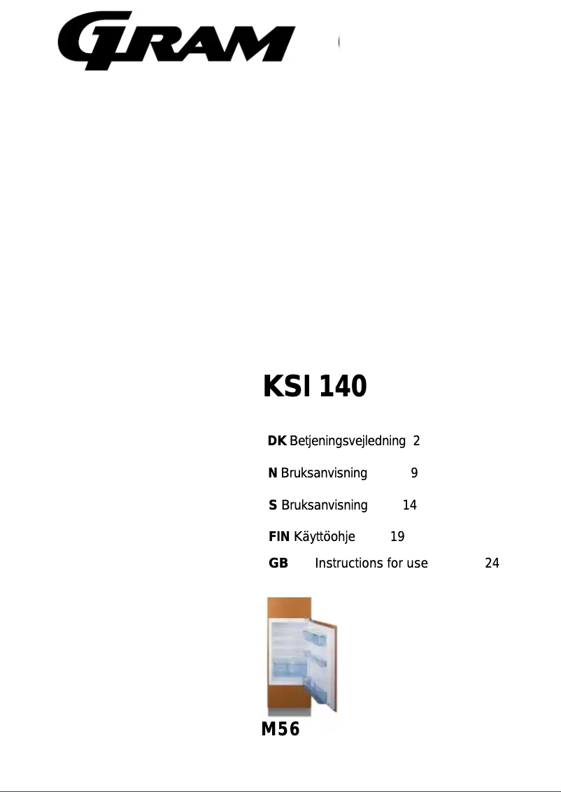 Page 1 de la notice Manuel utilisateur Gram KSI 140-00