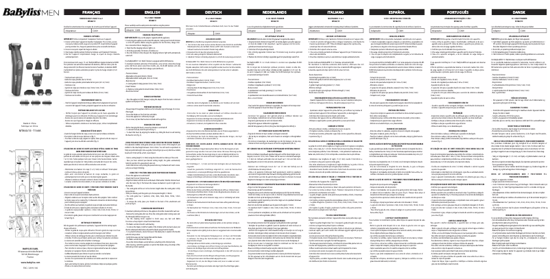 Page 1 de la notice Manuel utilisateur BaByliss MT861E