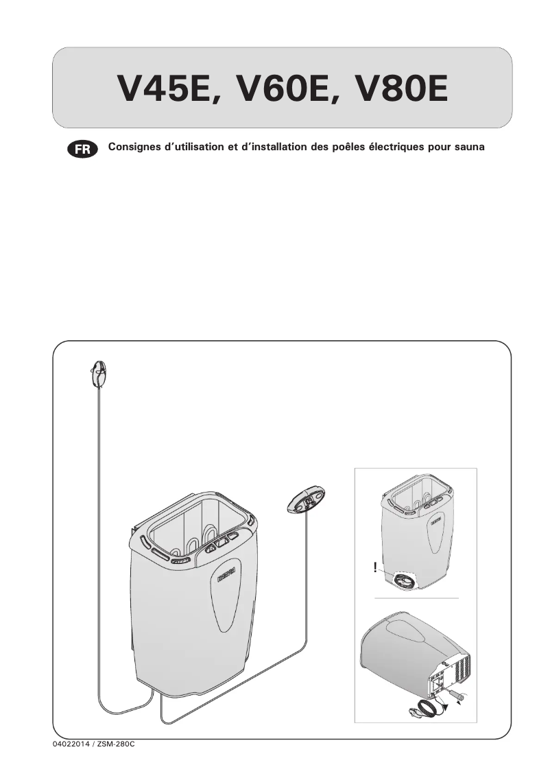 Page 1 de la notice Manuel utilisateur Harvia Moderna V45E HVE450230V