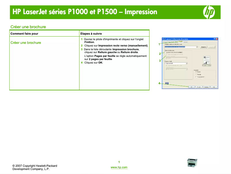 Page n°1 - Brochure HP LaserJet P1500