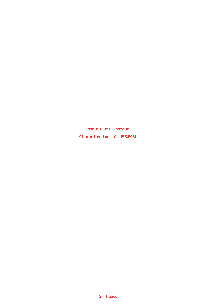 Page 1 de la notice Manuel utilisateur LG LSU6EG3M