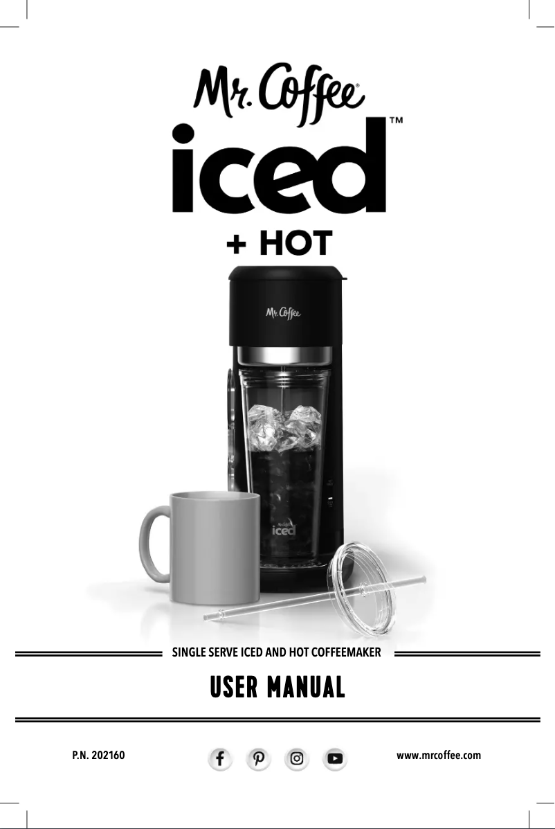 Page 1 de la notice Manuel utilisateur Mr. Coffee Iced + Hot