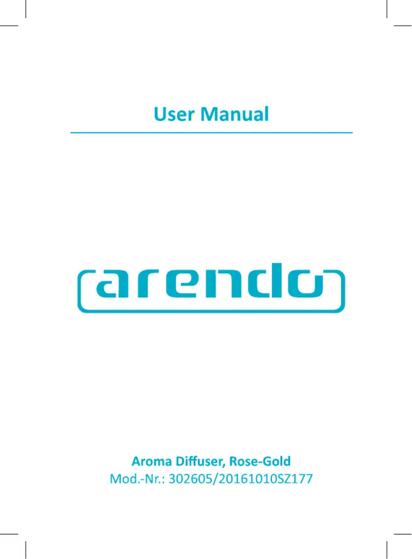 Page 1 de la notice Manuel utilisateur Arendo 302605