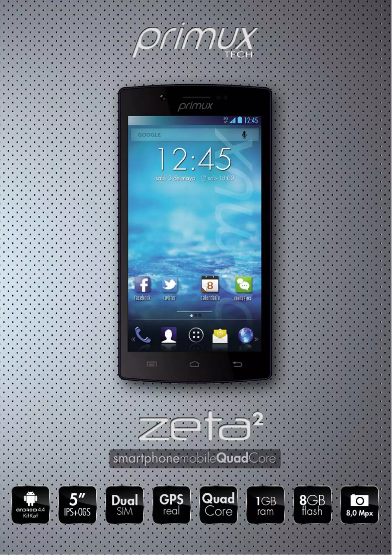 Page 1 de la notice Manuel utilisateur Primux Zeta 2