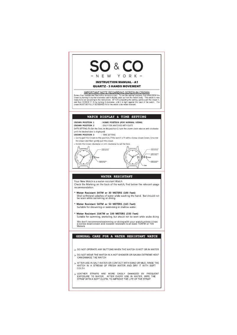 Page 1 de la notice Manuel utilisateur So & Co Madison 5011L