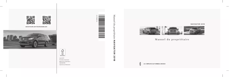 Page 1 de la notice Manuel utilisateur Lincoln Navigator (2018)