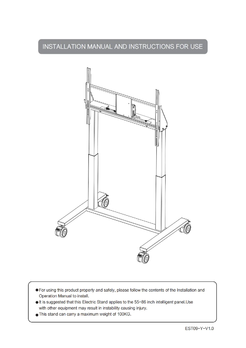 Page 1 de la notice Manuel utilisateur Optoma EST09