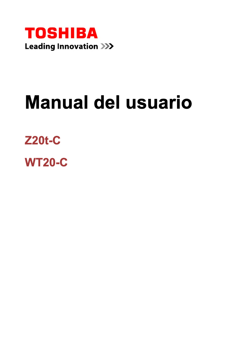 Page 1 de la notice Manuel utilisateur Toshiba Portégé Z20t-C