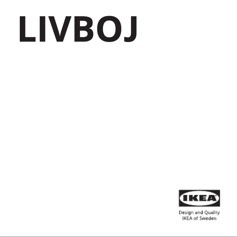 Page 1 de la notice Manuel utilisateur Ikea LIVBOJ 504.574.88