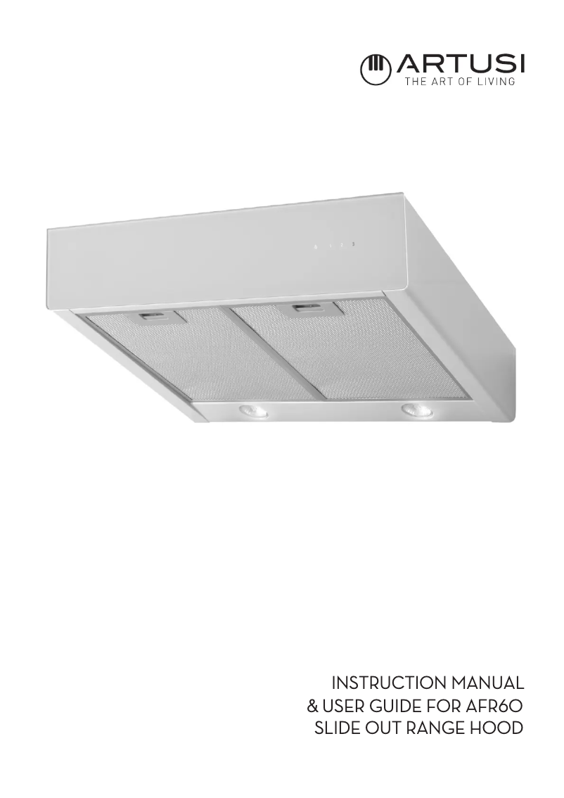 Page 1 de la notice Manuel utilisateur Artusi AFR60W