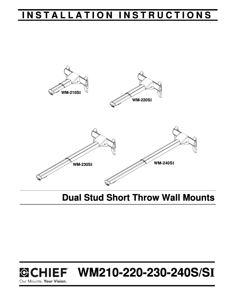Page 1 de la notice Manuel utilisateur Chief WM240S