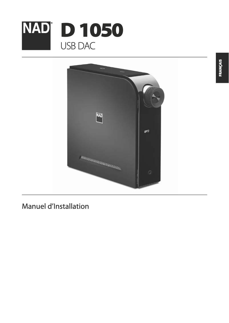 Page 1 de la notice Manuel utilisateur NAD D 1050