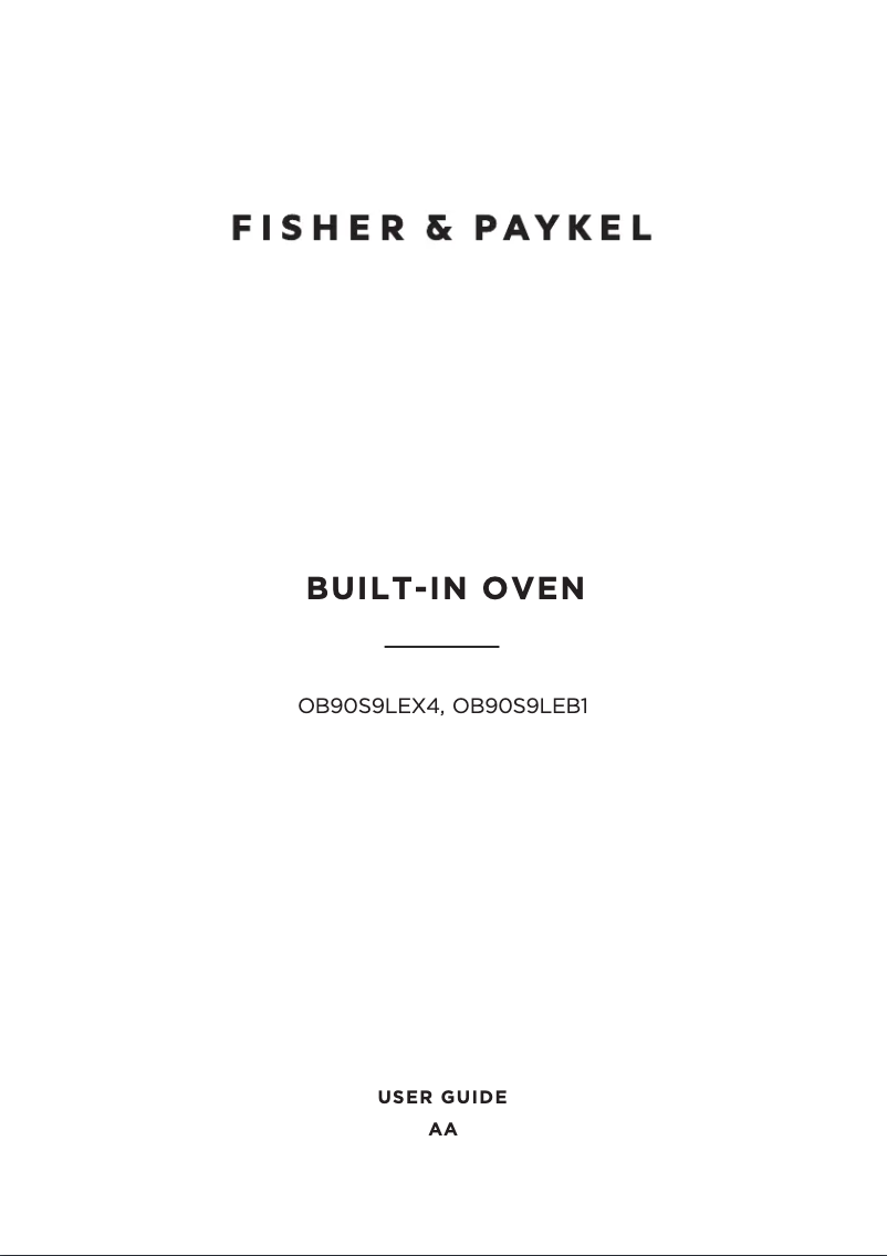 Página 1 del manual Manual de usuario Fisher & Paykel OB90S9LEX2