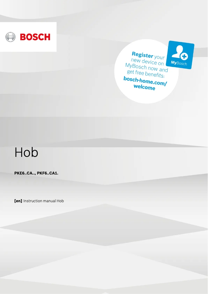 Page 1 of the manual User Manual Bosch PKE652CA1E