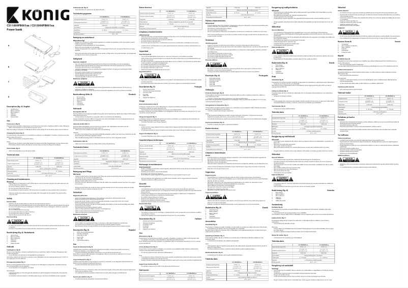 Page 1 de la notice Manuel utilisateur Konig CS11000PB001BU