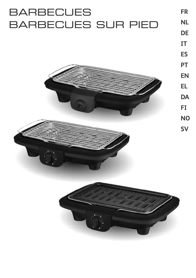 Page 1 de la notice Manuel utilisateur Tefal Easygrill BG9038