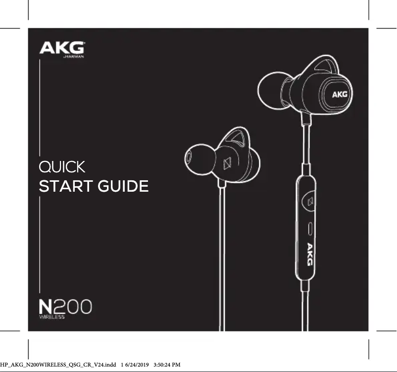 Page 1 de la notice Manuel utilisateur AKG N200 Wireless