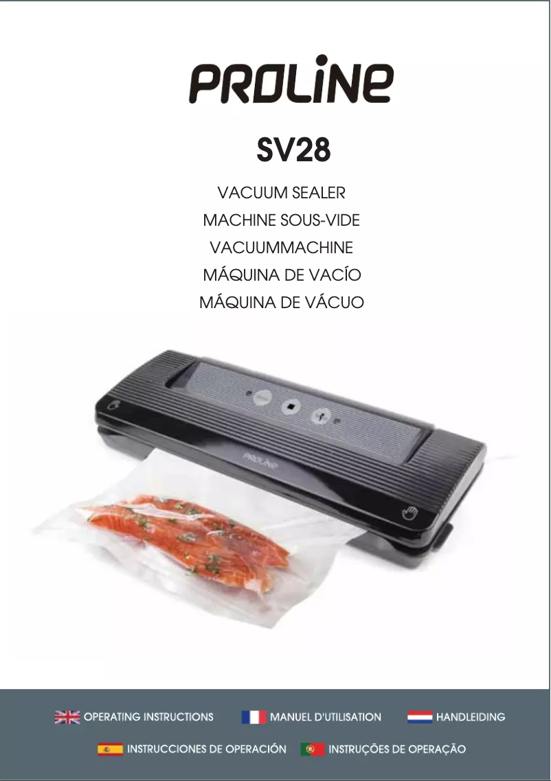 Page 1 de la notice Manuel utilisateur Proline SV28