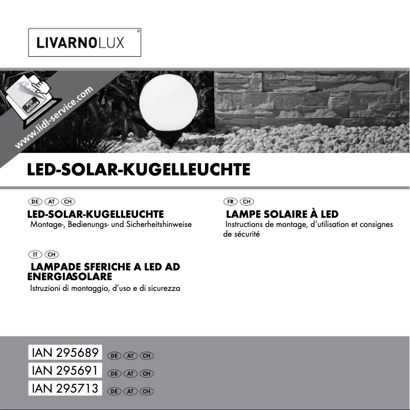 Page 1 of the manual User Manual Livarno Lux IAN 295689