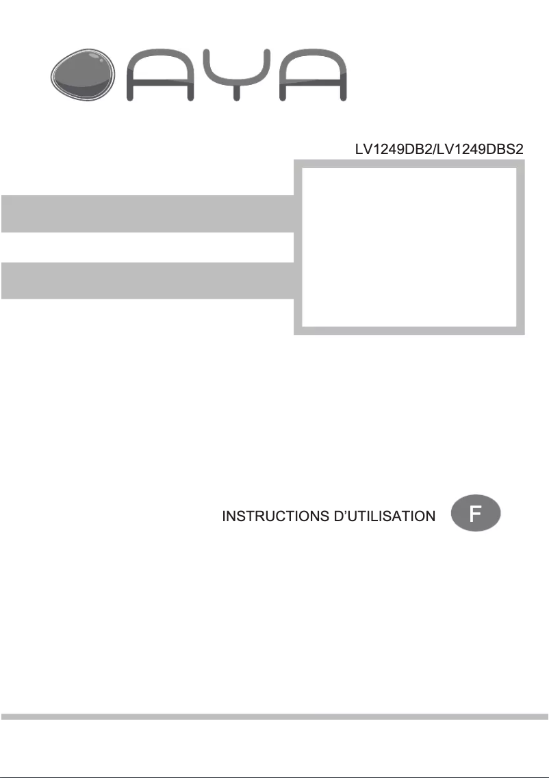 Page 1 de la notice Manuel utilisateur AYA LV1249DBS2