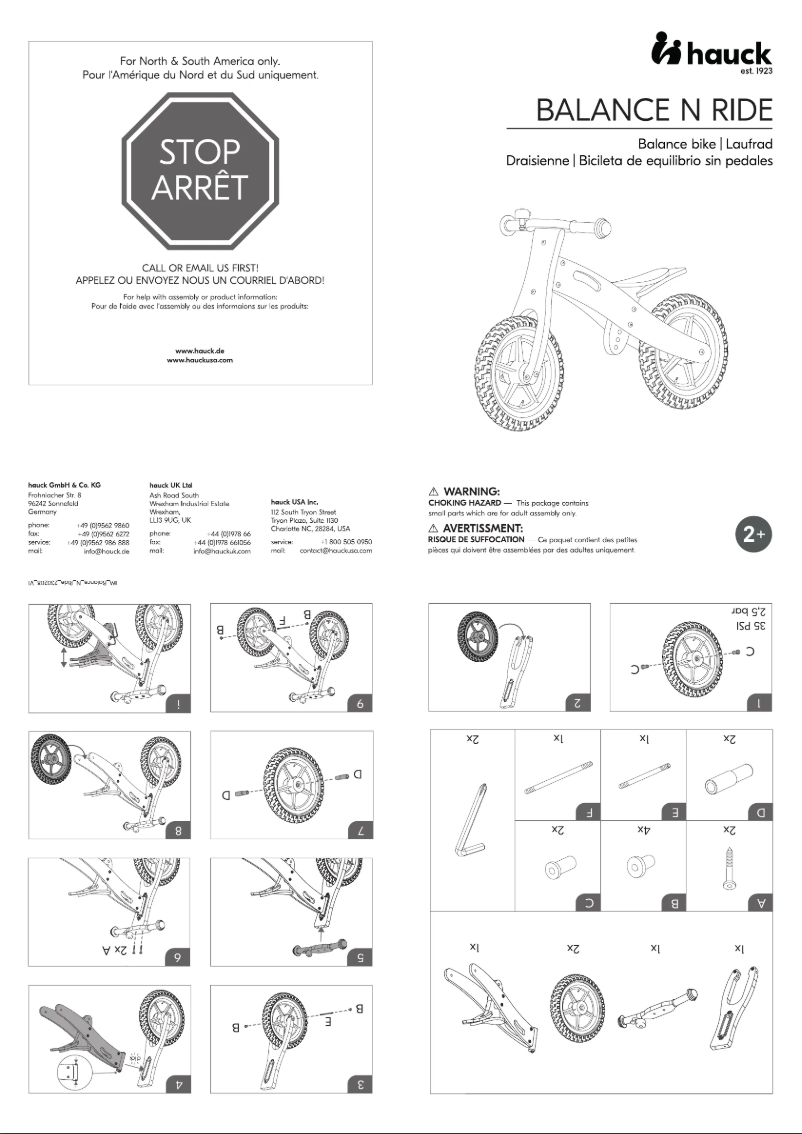 Page 1 de la notice Manuel utilisateur Hauck Balance N Ride